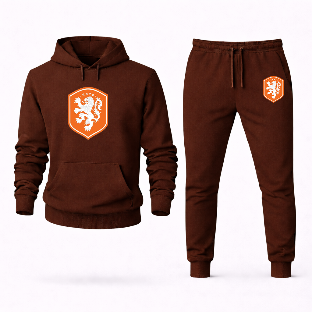 Men's Netherlands National Soccer Team Hoodie Joggers Set