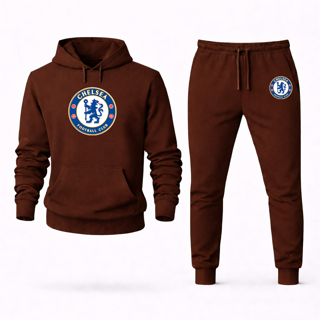 Men's Chelsea Soccer Logo Hoodie Joggers Set