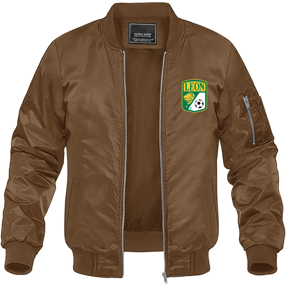 Men's Leon FC Lightweight Bomber Jacket Windbreaker Softshell Varsity Jacket Coat