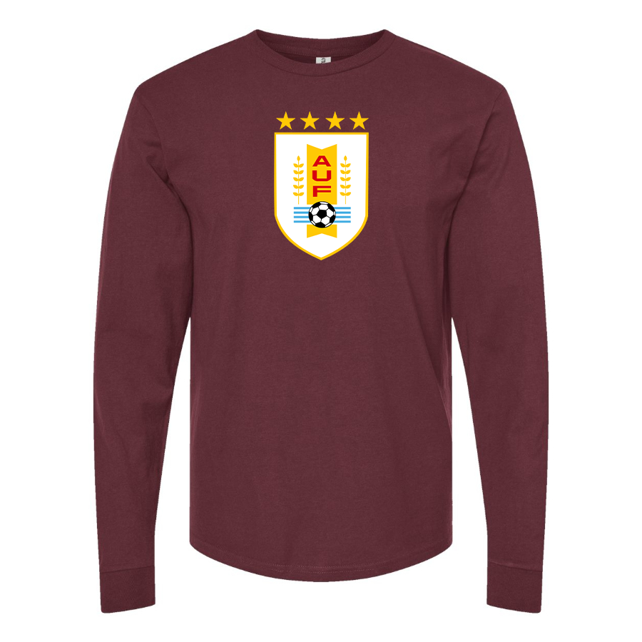 Men's Uruguay National Soccer Team Long Sleeve T-Shirt