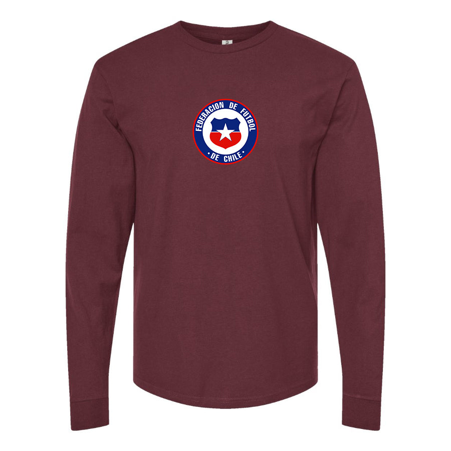 Men's Chile National Soccer Team  Long Sleeve T-Shirt