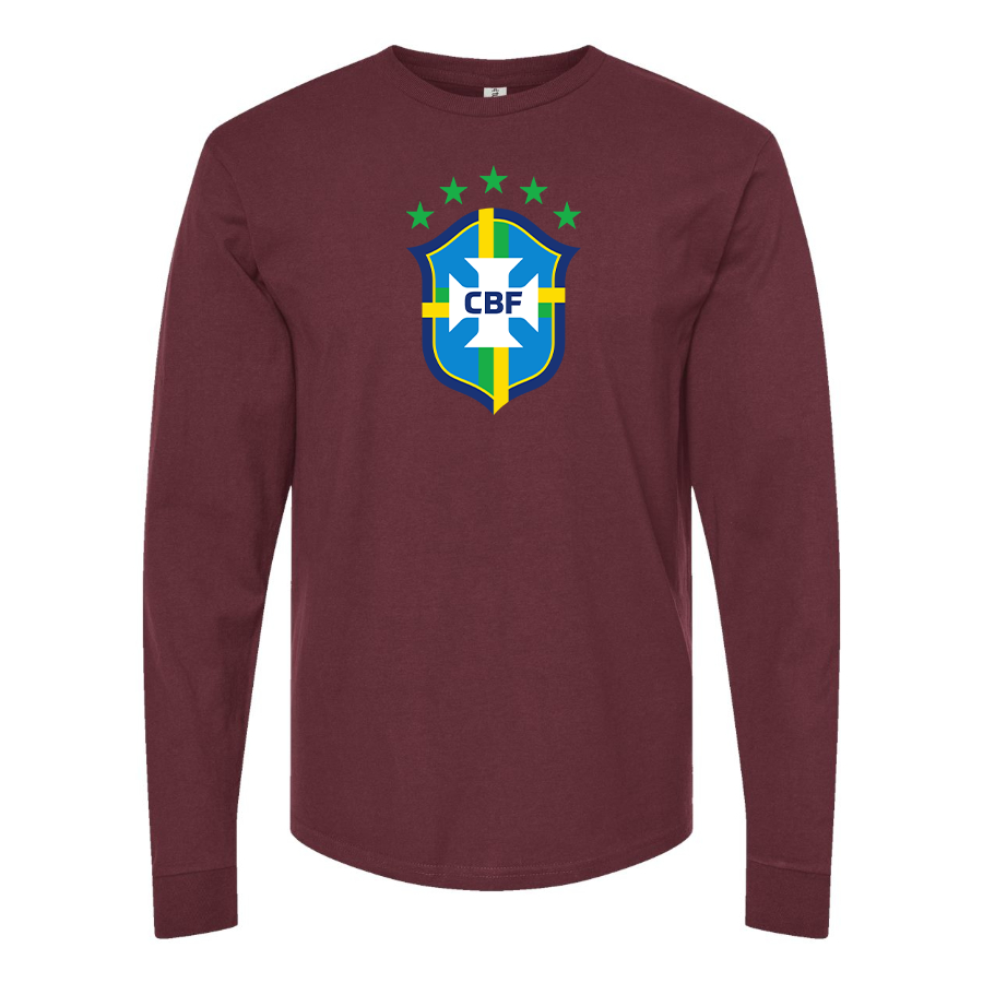 Men's Brazil National Soccer Team Long Sleeve T-Shirt