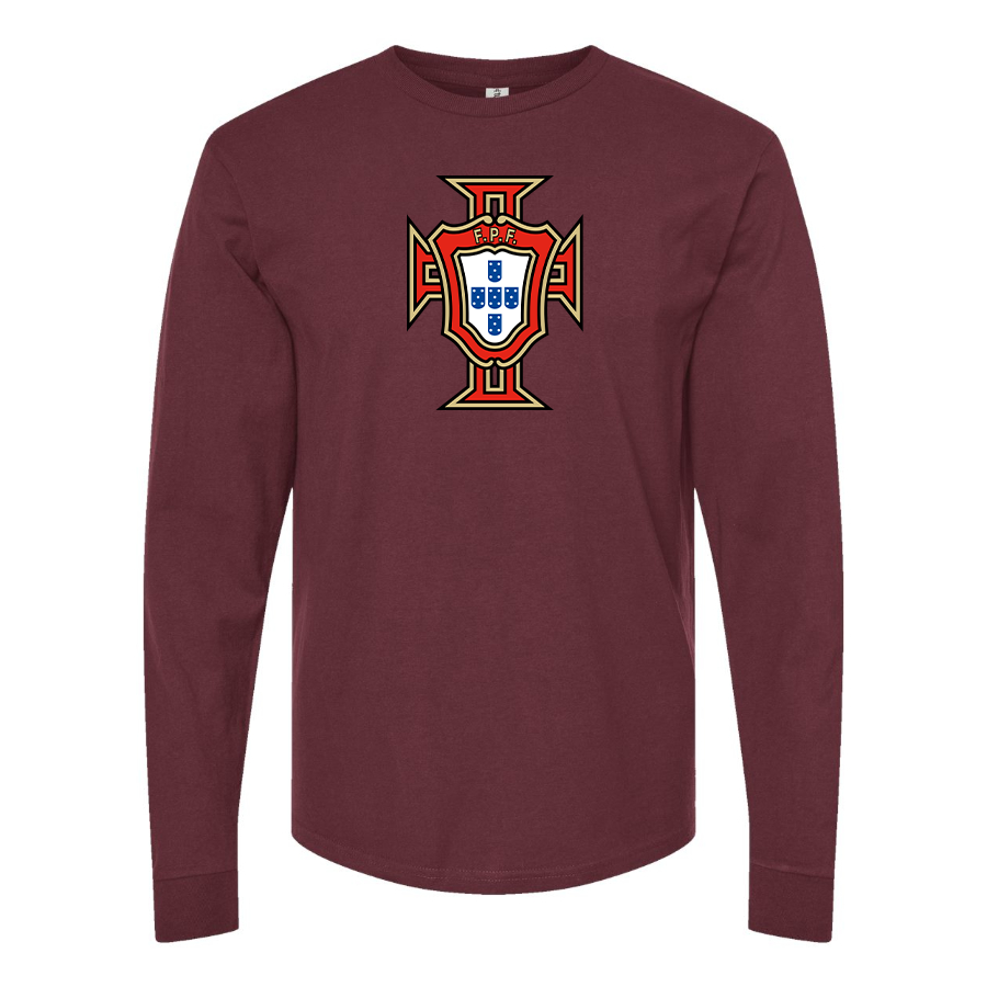 Men's Portugal National Soccer Team Long Sleeve T-Shirt