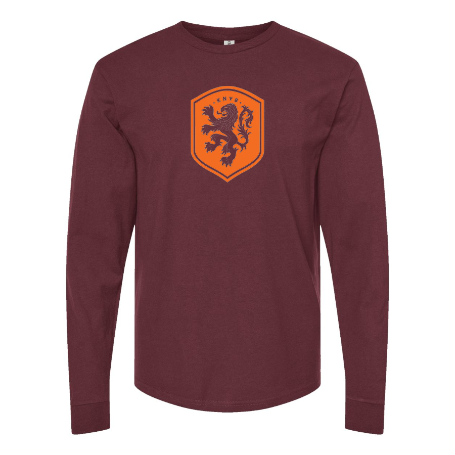 Men's Netherlands National Soccer Team Long Sleeve T-Shirt