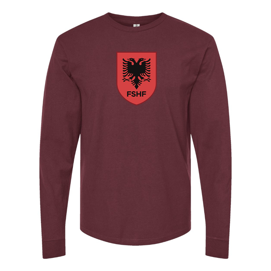 Men's Albania National Soccer Team Long Sleeve T-Shirt