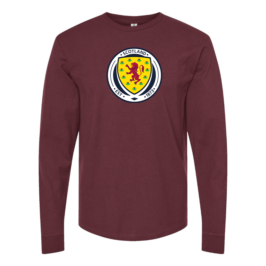 Men's Scotland National Soccer Team Long Sleeve T-Shirt