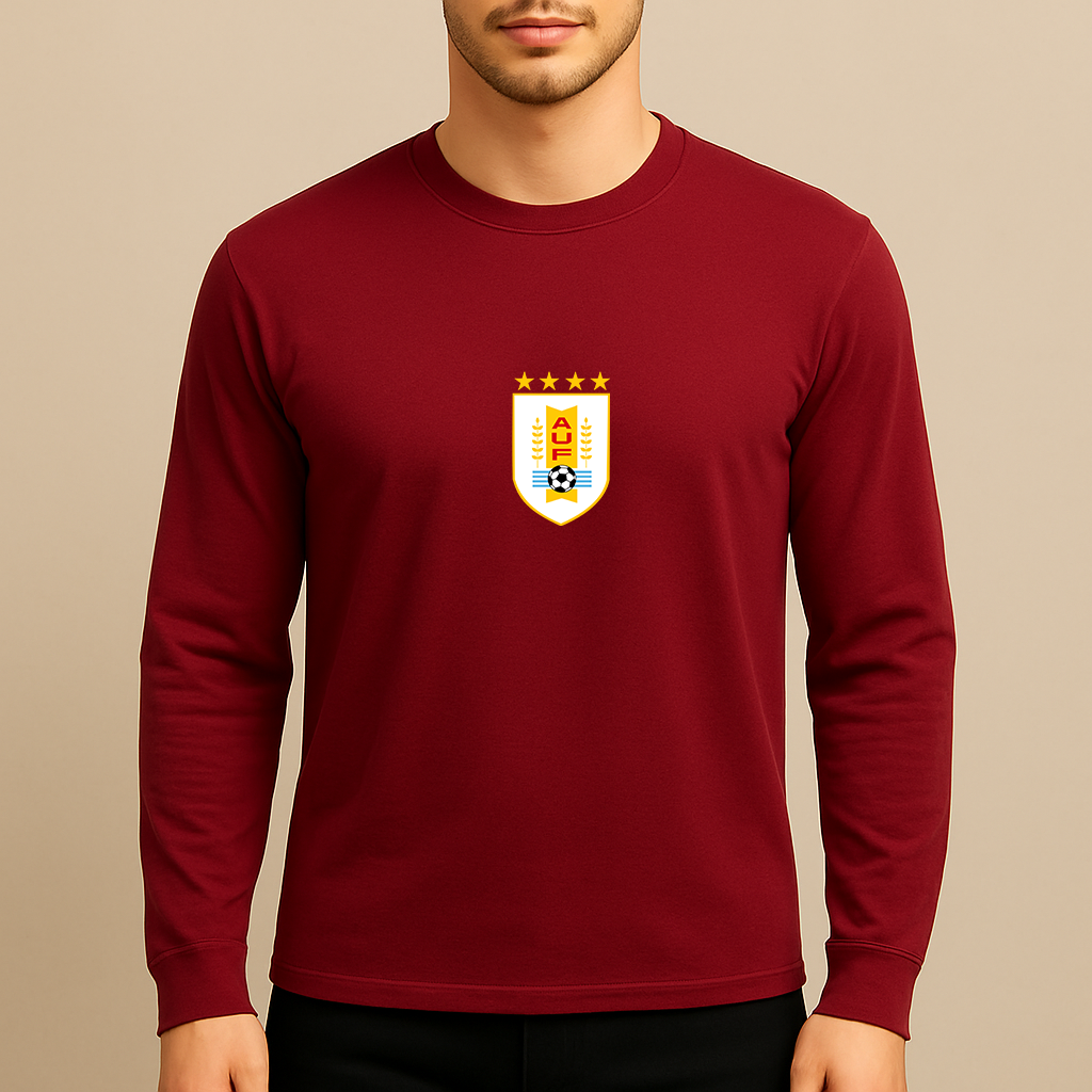 Men's Uruguay National Soccer Team Long Sleeve T-Shirt