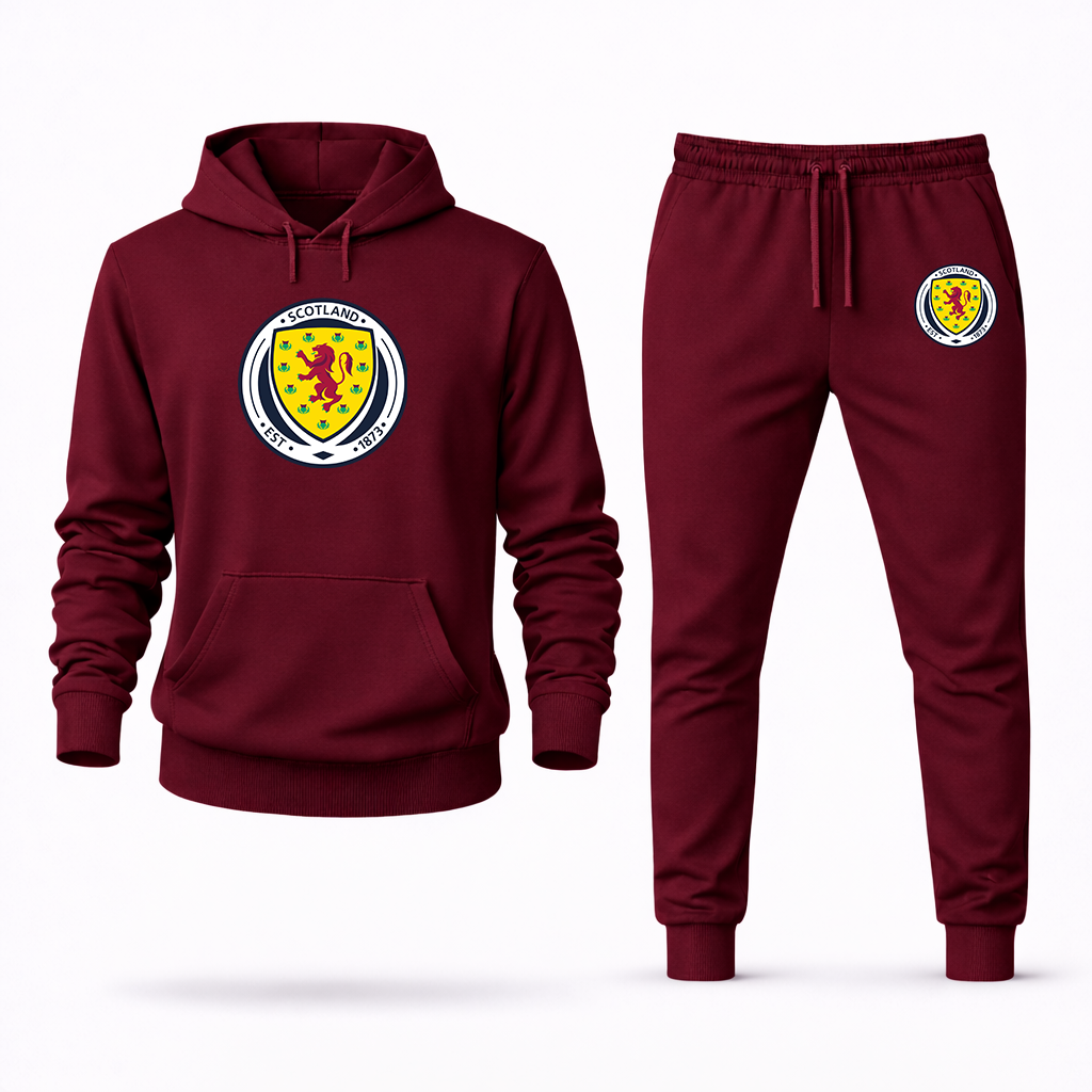 Men's Scotland National Soccer Team Hoodie Joggers Set