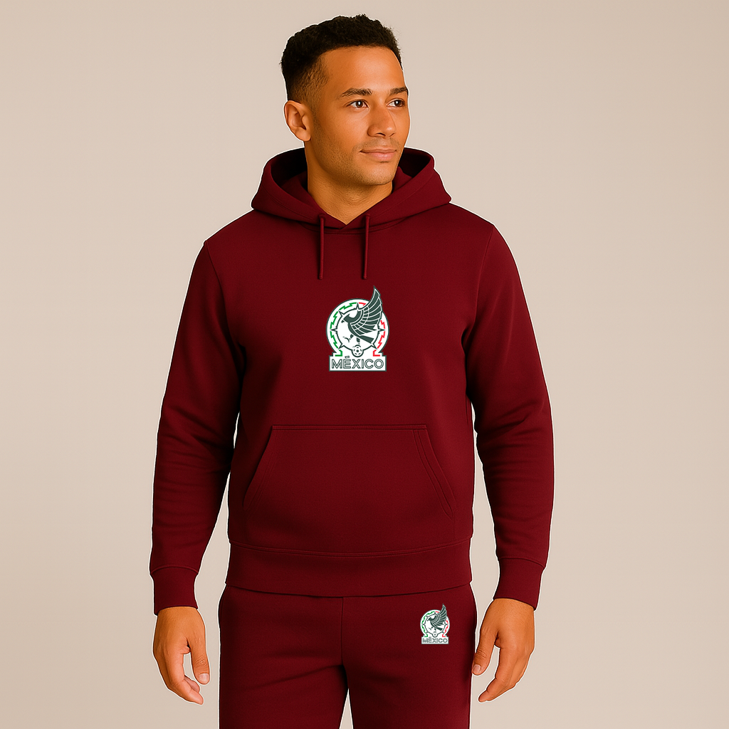 Men’s Mexico Soccer Soccer Logo Hoodie Joggers Set