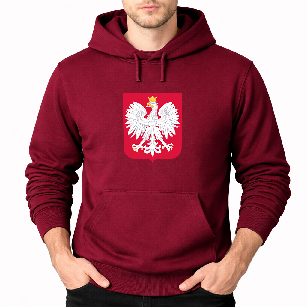 Men's Poland National Soccer Team Pullover Hoodie