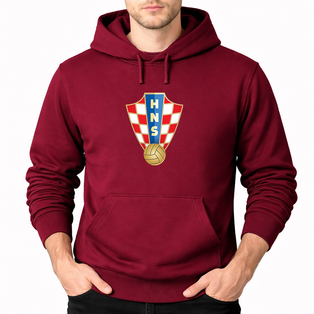 Men's Croatia National Soccer Team Pullover Hoodie