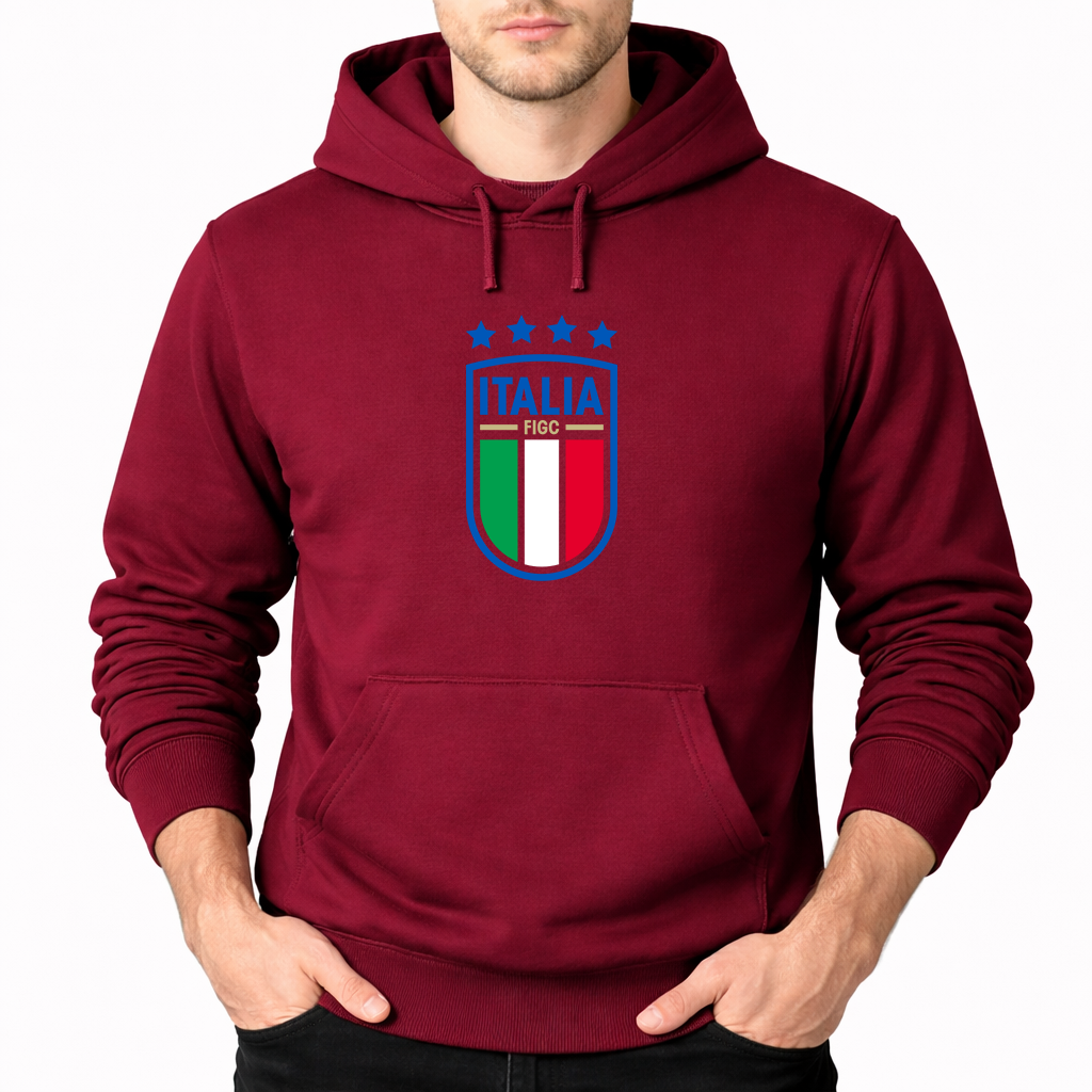 Men's Italy National Soccer Pullover Hoodie