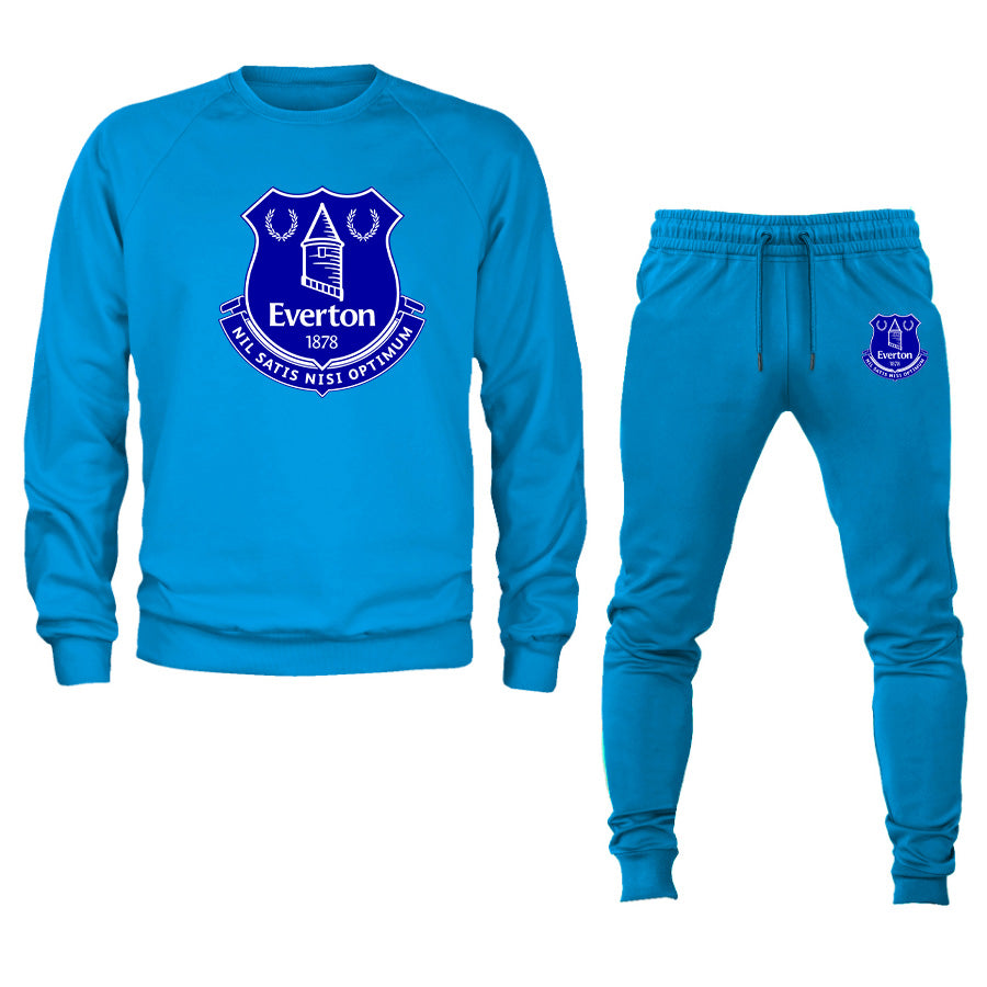 Men's Everton FC Logo Crewneck Sweatshirt Joggers Suit