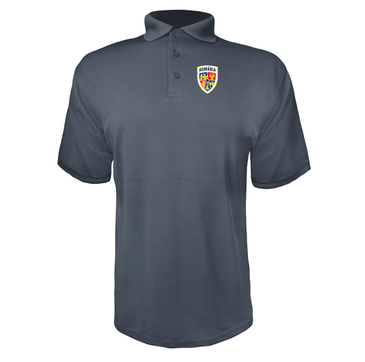 Men's Romania National Soccer Team Polyester Polo