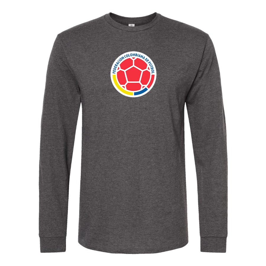 Men's Colombia National Soccer Team Cotton Long Sleeve T-Shirt