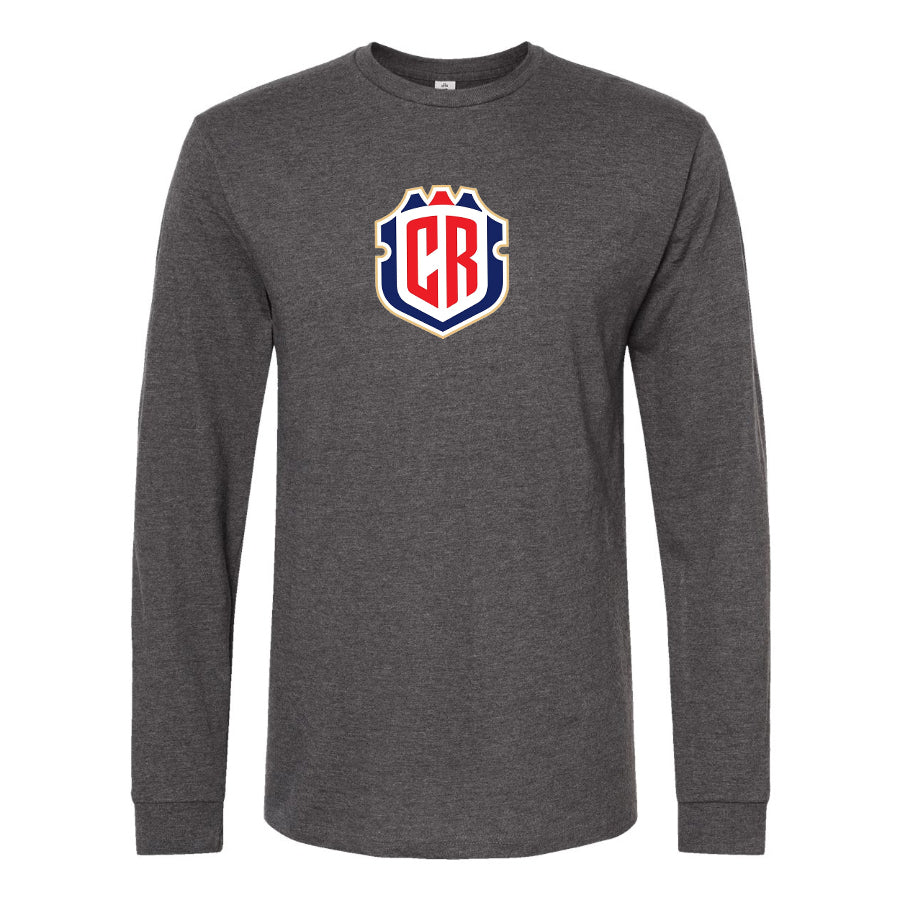 Men's Costa Rica National Soccer Team Long Sleeve T-Shirt