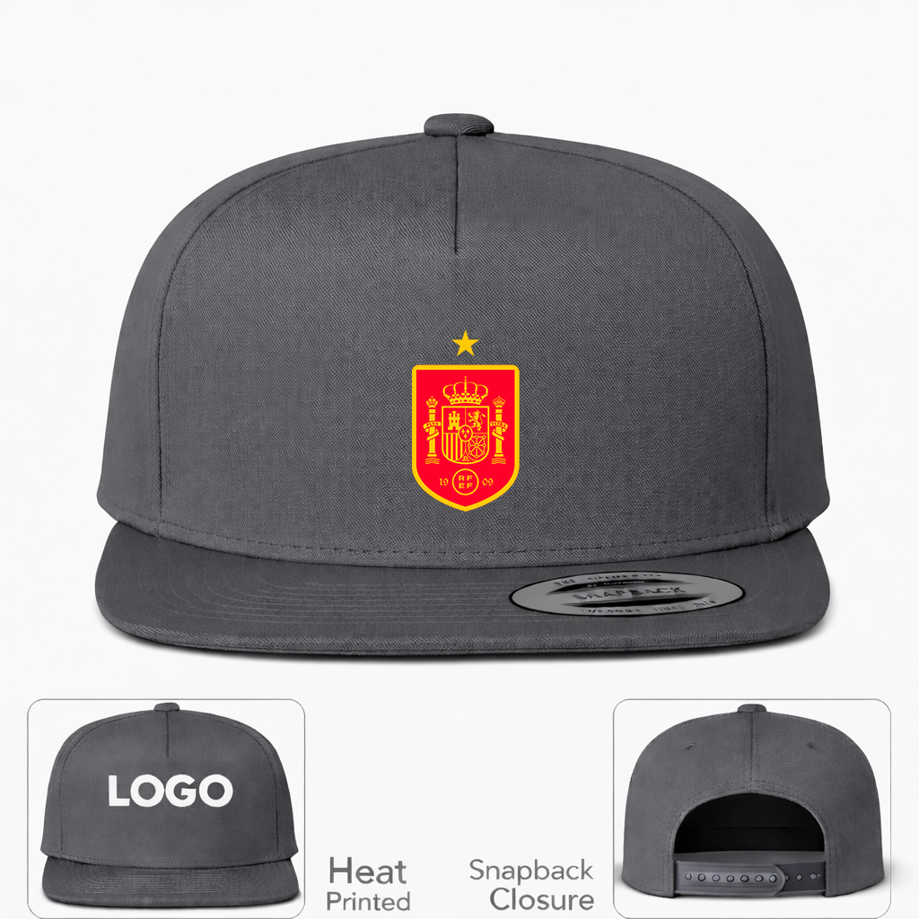 Spain Red Logo National Soccer Team Snapback Hat