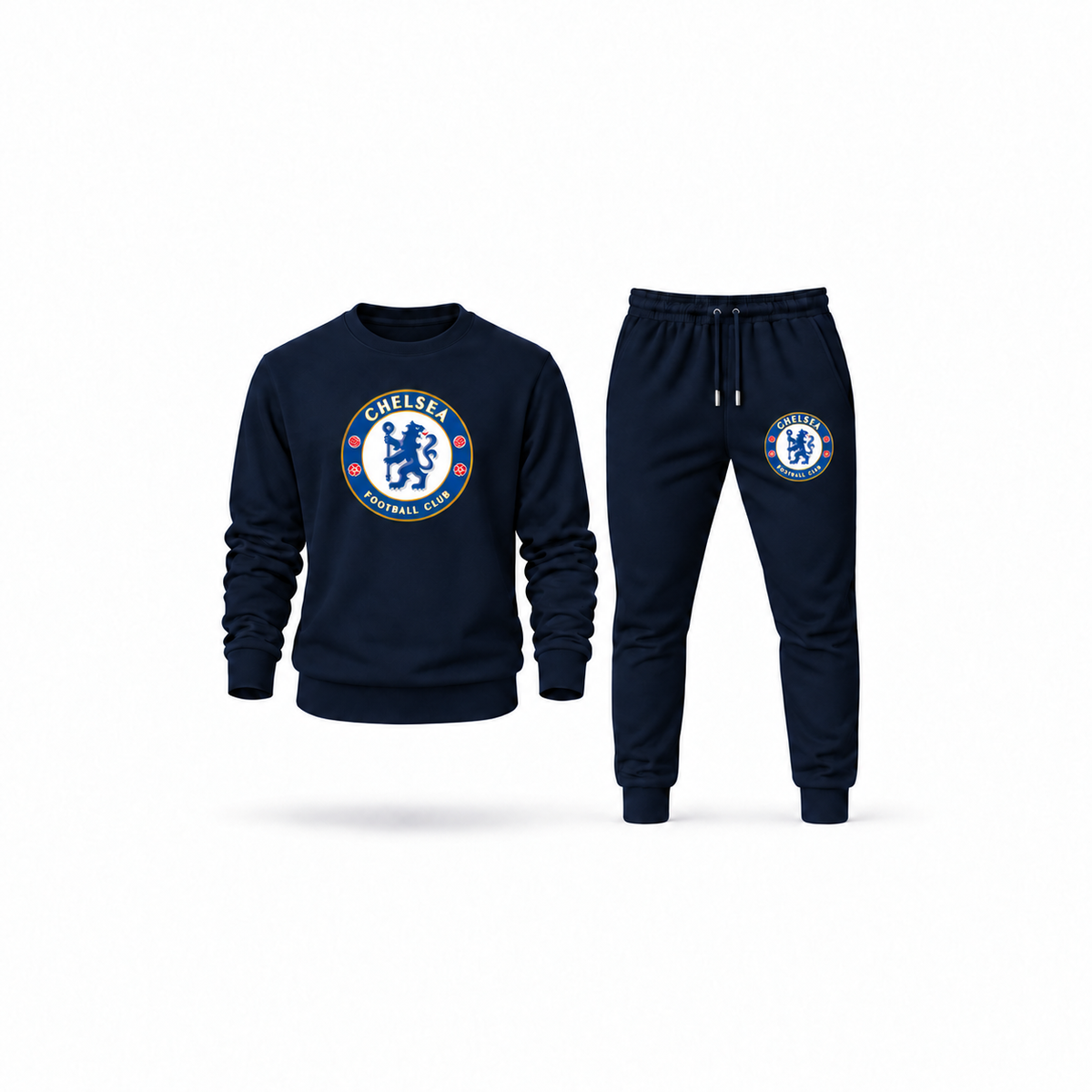 Men's Chelsea Soccer Sweatshirt Joggers Set | Color: Navy | Main