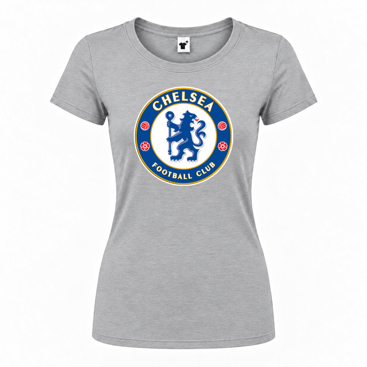 Women's Chelsea Soccer Round Neck T-Shirt | Color: Grey