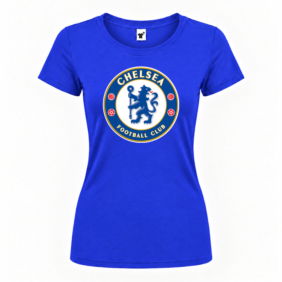 Women's Chelsea Soccer Round Neck T-Shirt | Color: Royal Blue