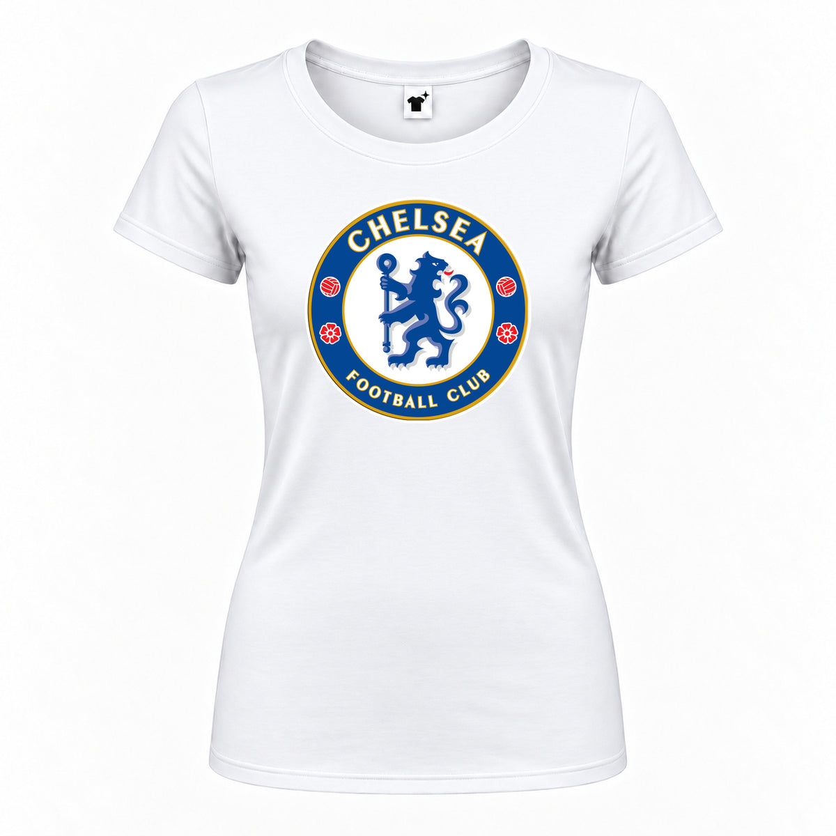Women's Chelsea Soccer Round Neck T-Shirt | Color: White