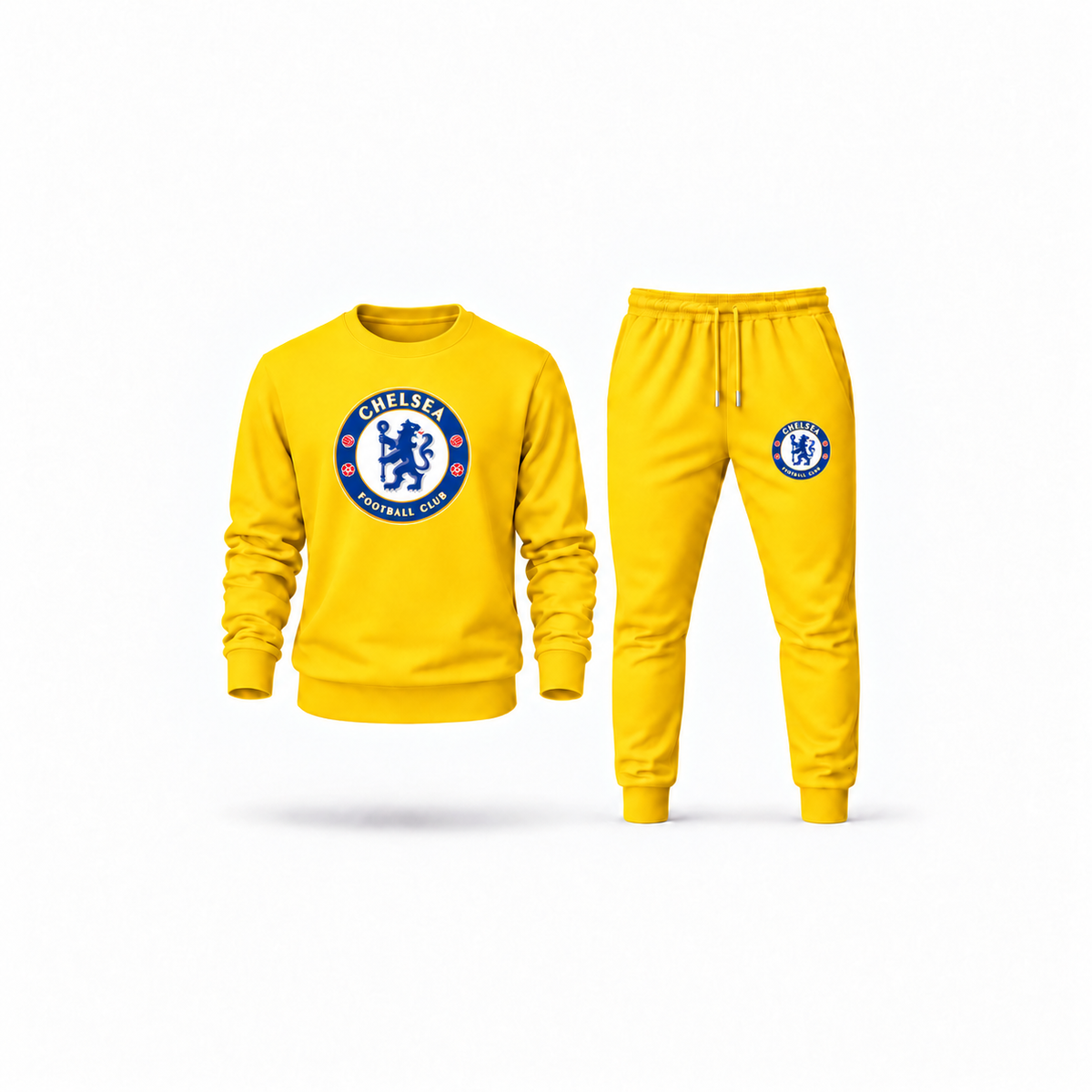 Men's Chelsea Soccer Sweatshirt Joggers Set | Color: Yellow | Main