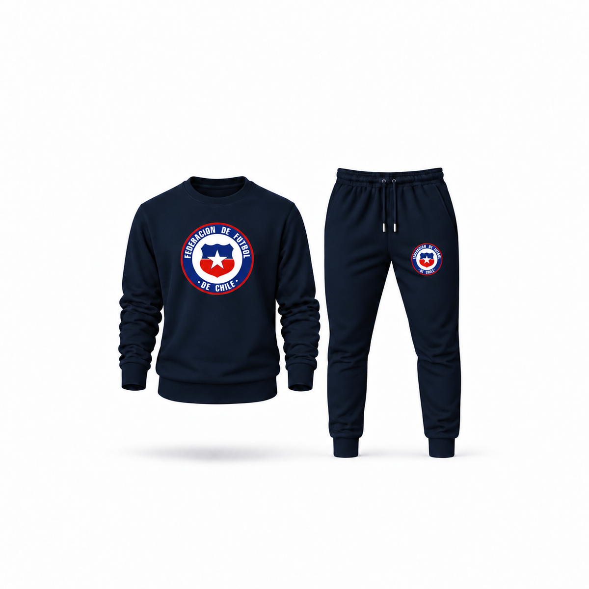 Men's Chile National Soccer Team Sweatshirt Joggers Set | Color: Navy | Main
