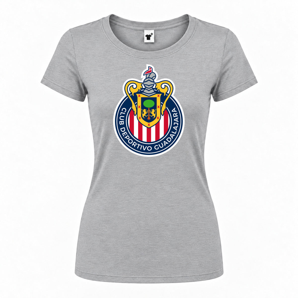 Women's Chivas Football Club Round Neck T-Shirt | Color: Grey