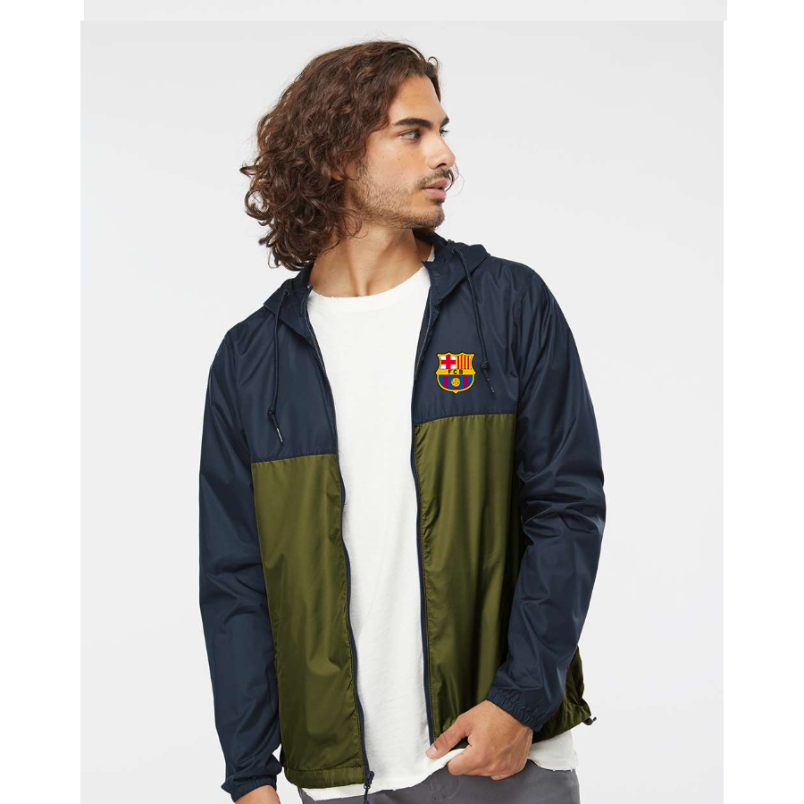 Men’s  F.C. Barcelona Soccer - Independent Trading Co. - Lightweight Windbreaker Full-Zip Jacket - EXP54LWZ