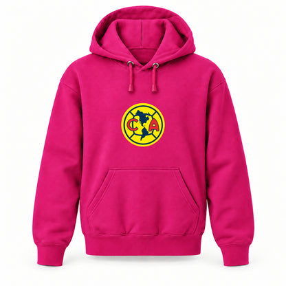 Club America Football - Youth Large Hoodie (Ages 10–12) | Color: Hot Pink