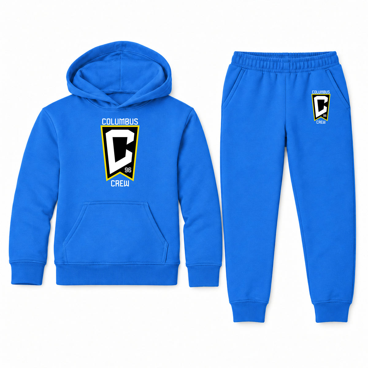 Columbus Crew FC youth hoodie jogger set, Blue, Youth Large ages 10–12