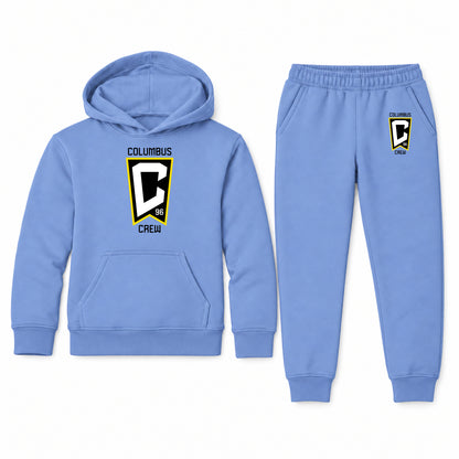 Columbus Crew FC youth hoodie jogger set, Carolina Blue, Youth Large ages 10–12