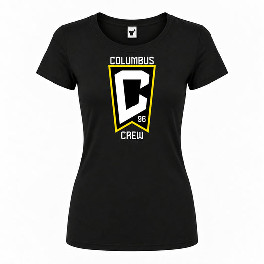 Women's Columbus Crew FC Round Neck T-Shirt | Color: Black