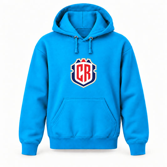 Costa Rica National Soccer Team - Youth Large Hoodie (Ages 10–12) | Color: Turquoise