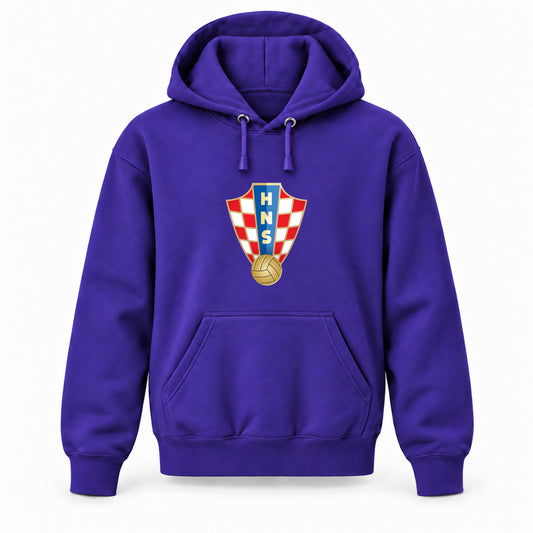Croatia National Soccer Team - Youth Large Hoodie (Ages 10–12) | Color: Purple