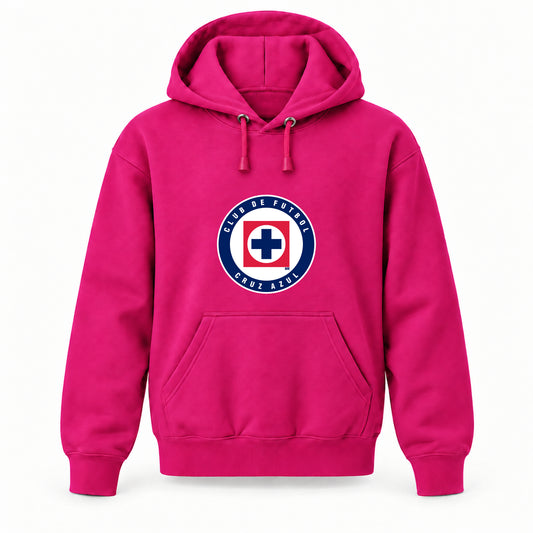 Cruz Azul Football Club - Youth Large Hoodie (Ages 10–12) | Color: Hot Pink