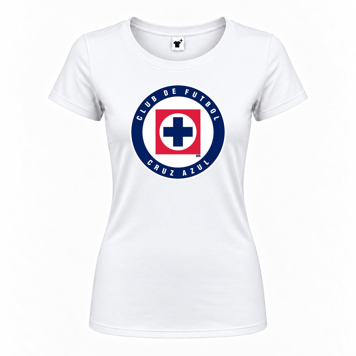 Women's Cruz Azul Football Club Round Neck T-Shirt | Color: White