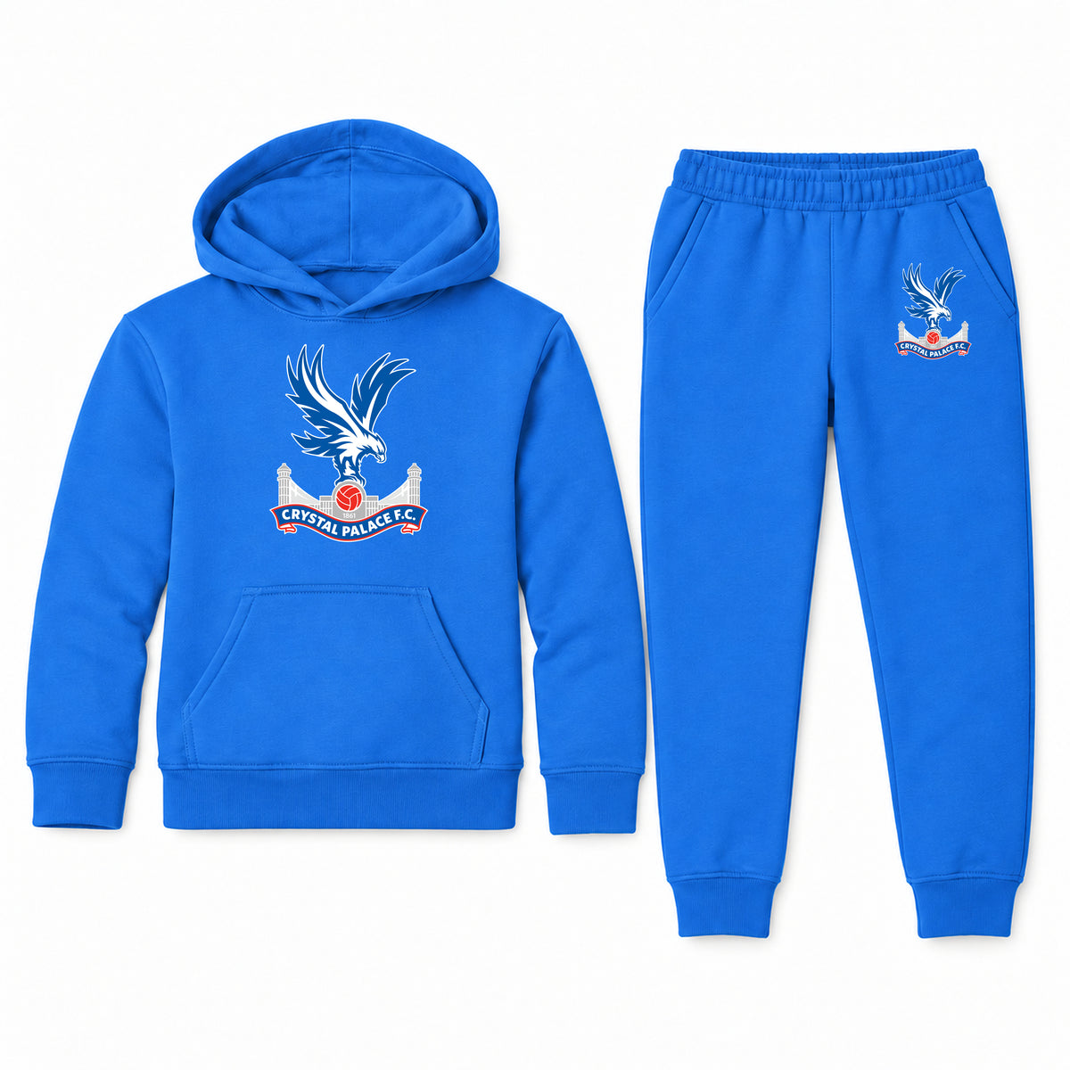 Crystal Palace F.C youth hoodie jogger set, Blue, Youth Large ages 10–12