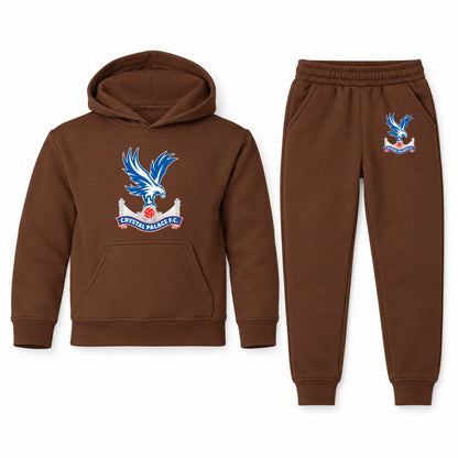 Crystal Palace F.C youth hoodie jogger set, Brown, Youth Large ages 10–12