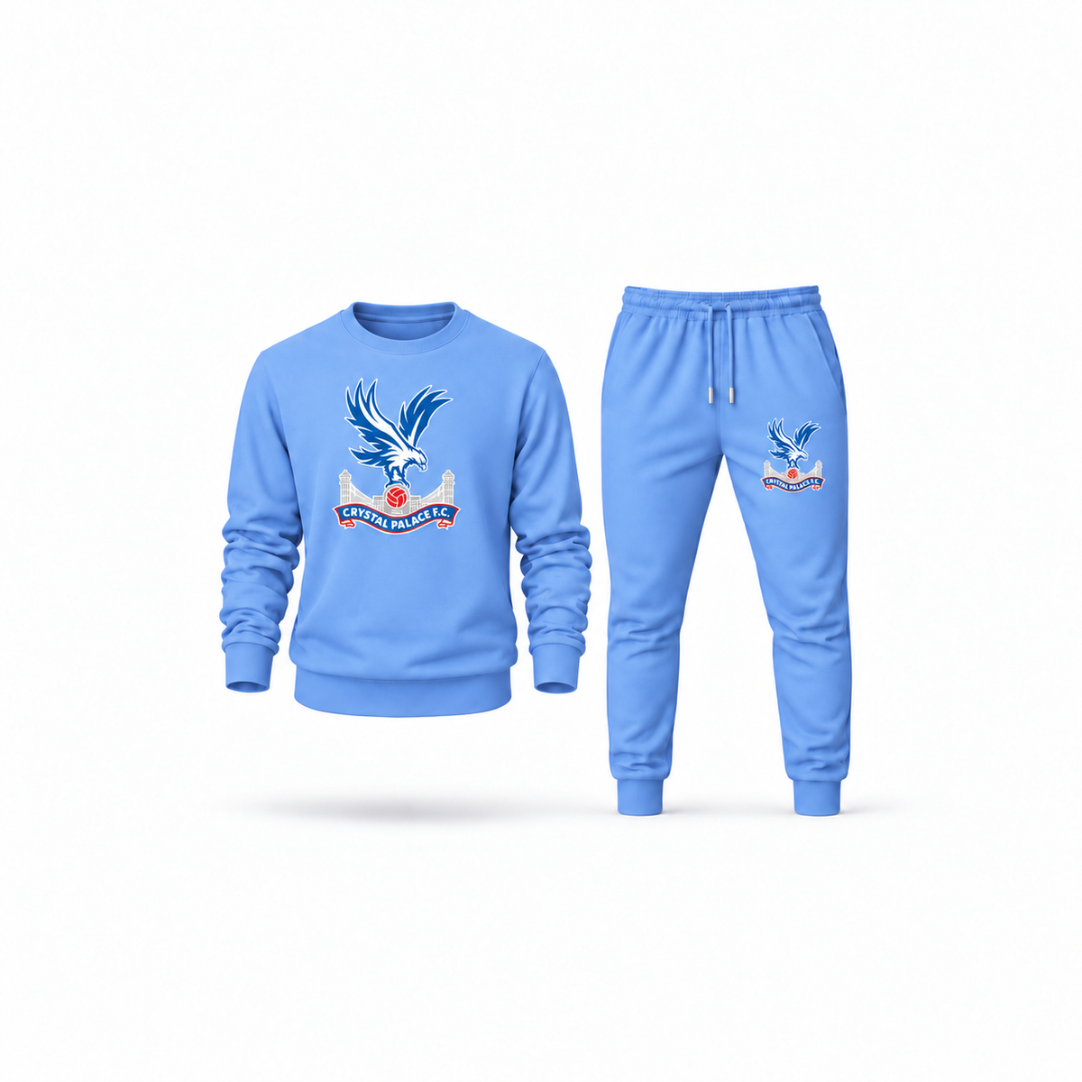 Men's Crystal Palace F.C Sweatshirt Joggers Set | Color: Carolina Blue | Main
