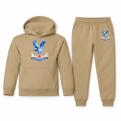 Crystal Palace F.C youth hoodie jogger set, Khaki, Youth Large ages 10–12