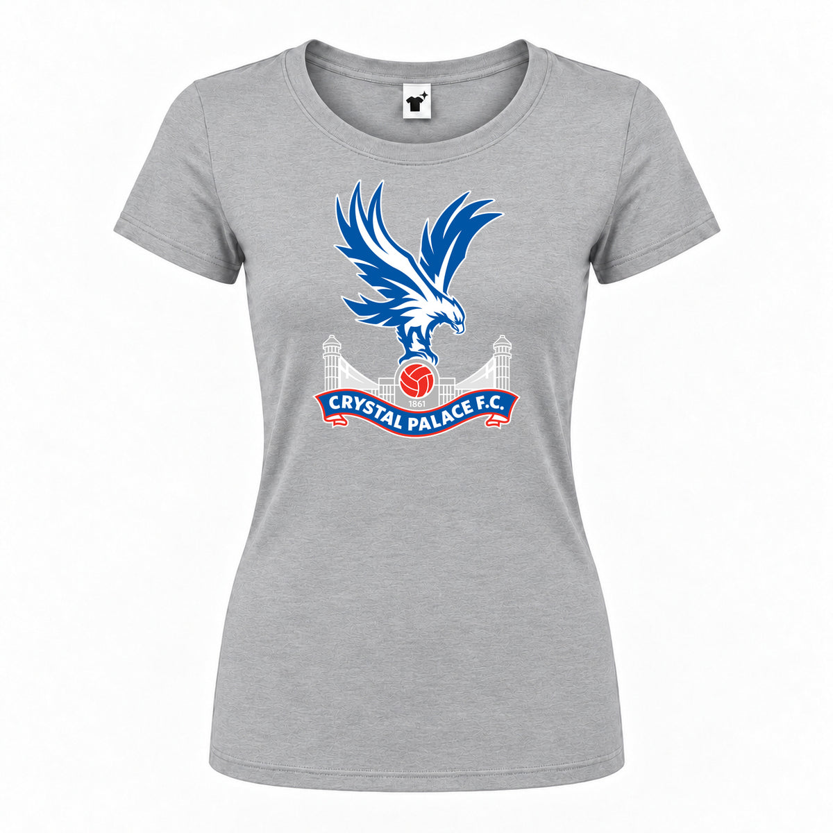 Women's Crystal Palace F.C Round Neck T-Shirt | Color: Grey