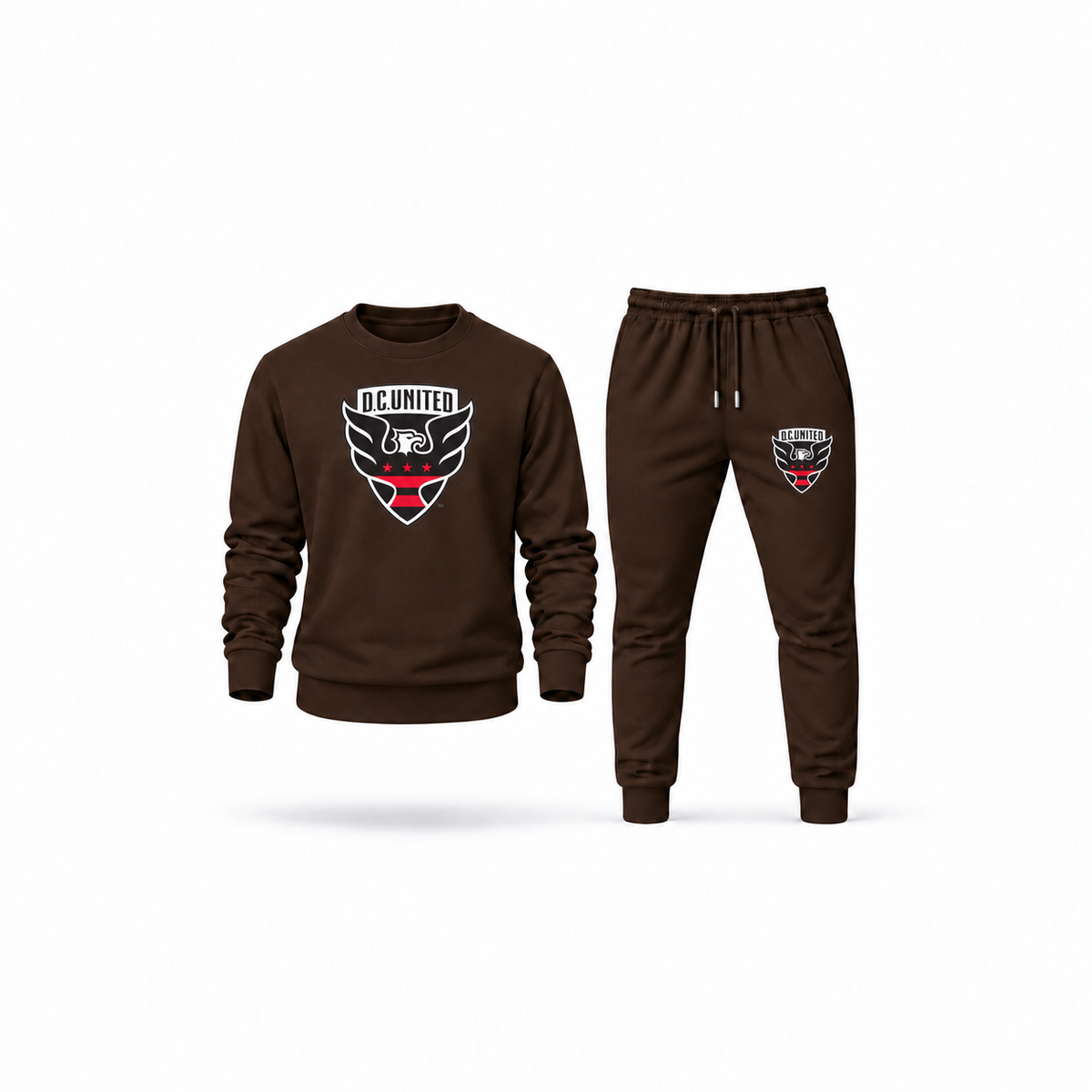 Men's D.C United F.C Sweatshirt Joggers Set | Color: Brown | Main