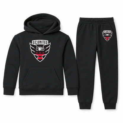 D.C. United FC youth hoodie jogger set, Black, Youth Large ages 10–12