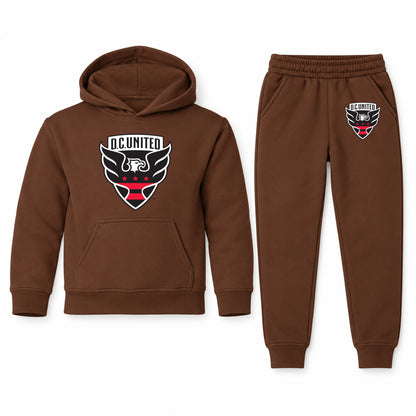 D.C. United FC youth hoodie jogger set, Brown, Youth Large ages 10–12