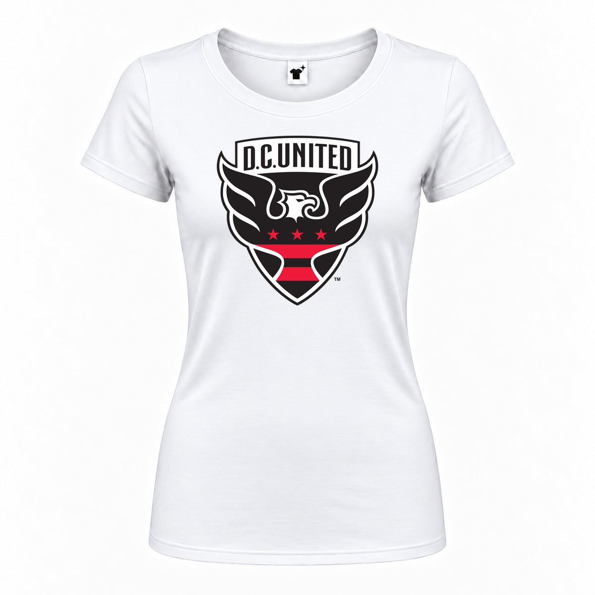 Women's D.C United F.C Round Neck T-Shirt | Color: White