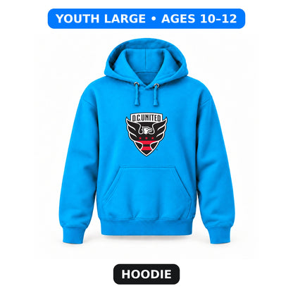 D.C. United FC - Youth Large Hoodie (Ages 10–12) | Color: Turquoise