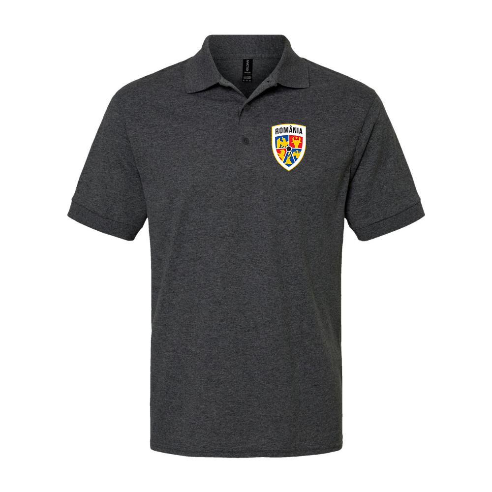 Men's Romania National Soccer Team Dry Blend Polo