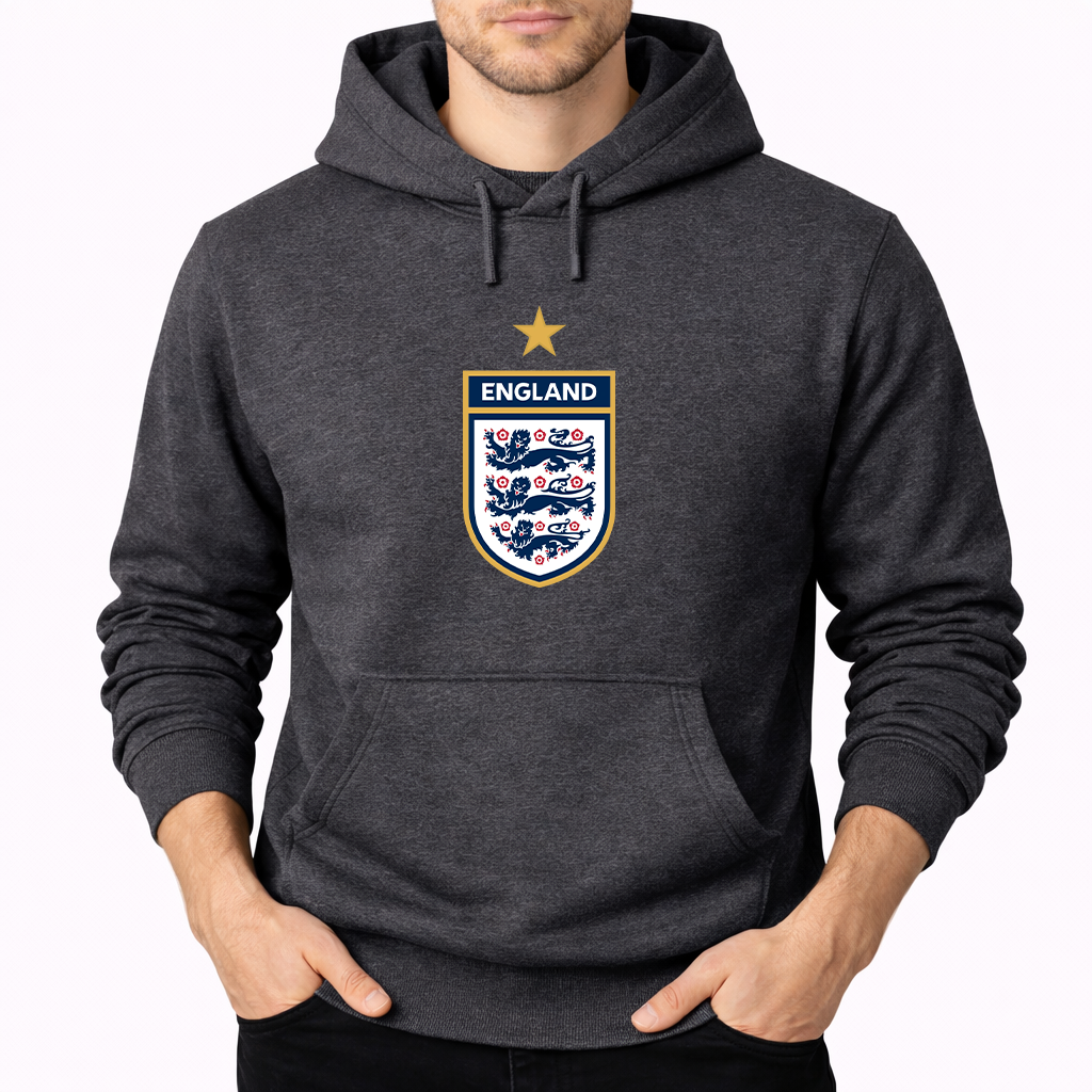 Men's England National Soccer Team Pullover Hoodie