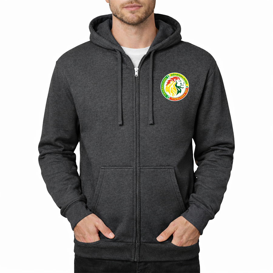 Men's Senegal National Soccer Team Zipper Hoodie